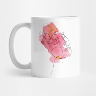 woman line art face Mug